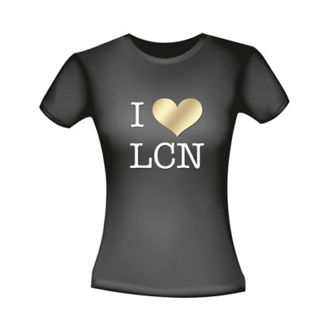 I love LCN t paita musta